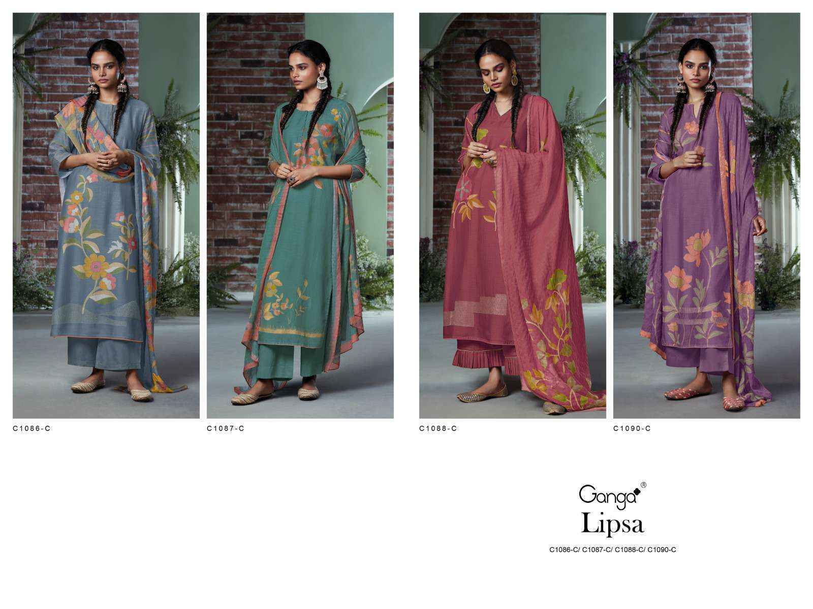 Ganga Lipsa New Colors Online Store Premium Designs Silk Branded Suits Collection (4 pcs catalog )