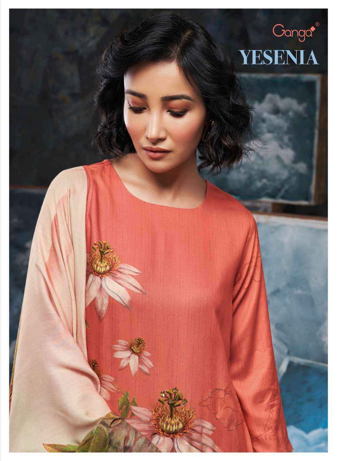 Ganga Yesenia Fancy Bemberg Silk Branded Ladies Suit Online Exporters (5 pcs catalog )