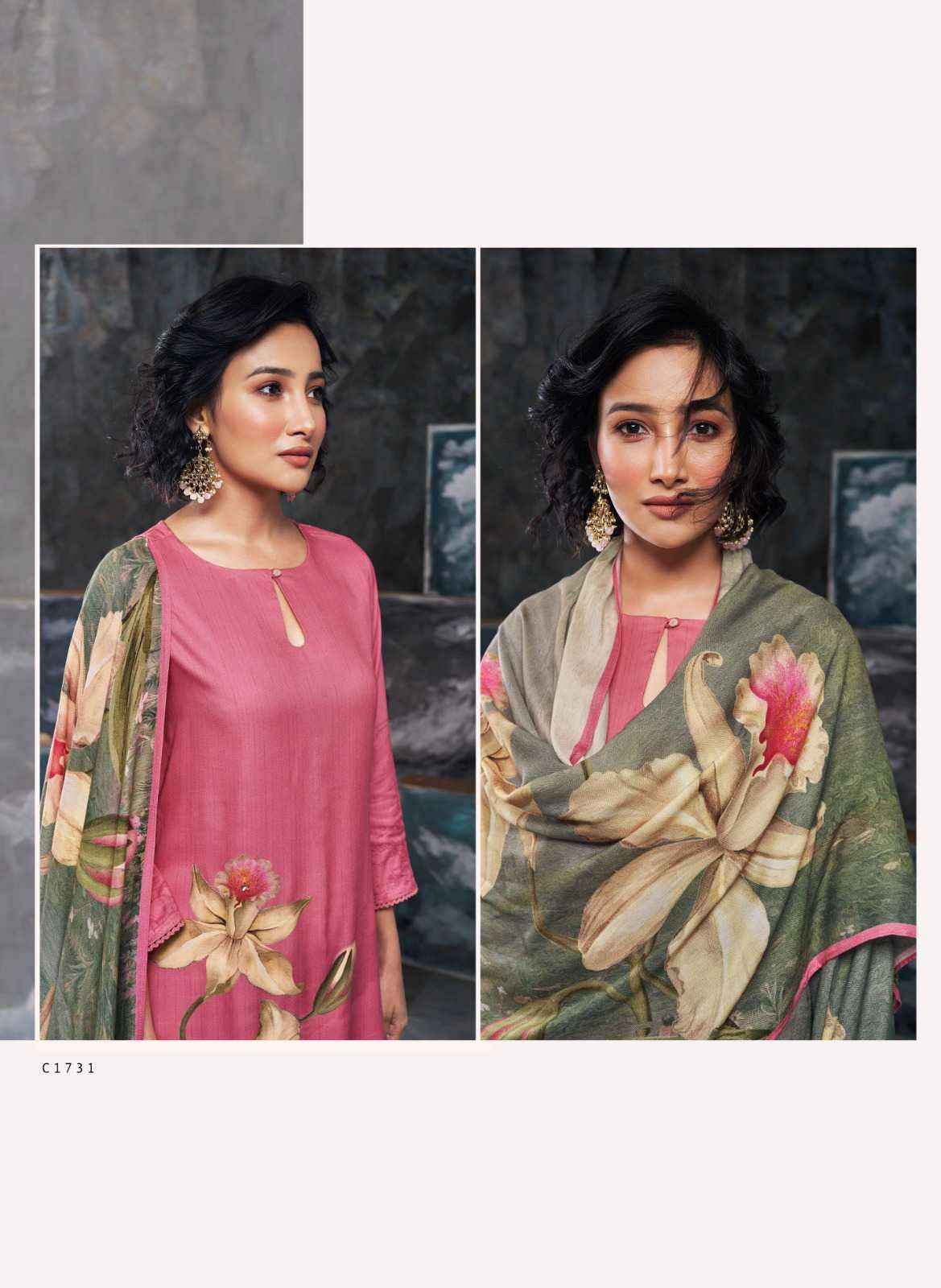 Ganga Yesenia Fancy Bemberg Silk Branded Ladies Suit Online Exporters (5 pcs catalog )