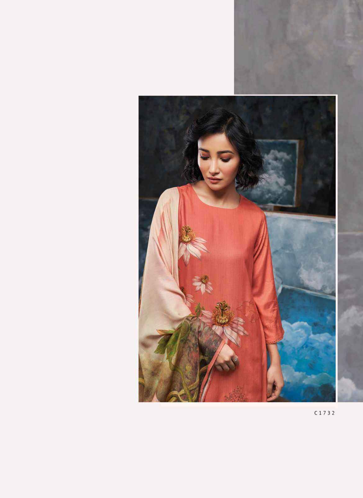 Ganga Yesenia Fancy Bemberg Silk Branded Ladies Suit Online Exporters (5 pcs catalog )