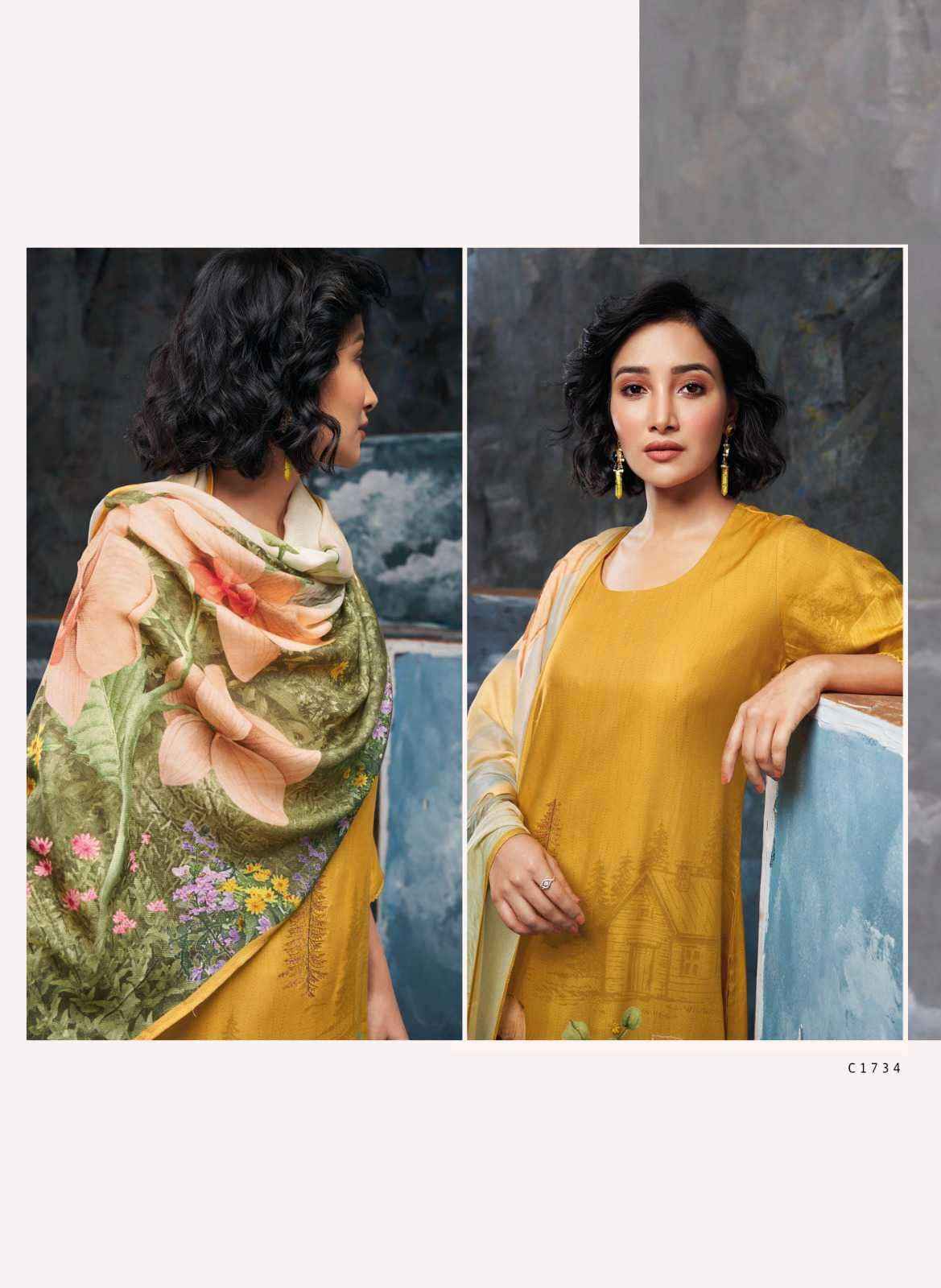 Ganga Yesenia Fancy Bemberg Silk Branded Ladies Suit Online Exporters (5 pcs catalog )