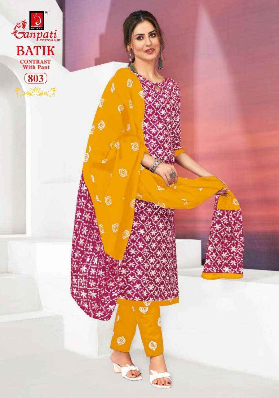 Ganpati Batik Vol 8 Pure Cotton Readymade Suits ( 15 Pcs Catalog )