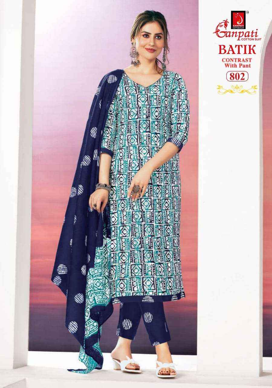 Ganpati Batik Vol 8 Pure Cotton Readymade Suits ( 15 Pcs Catalog )