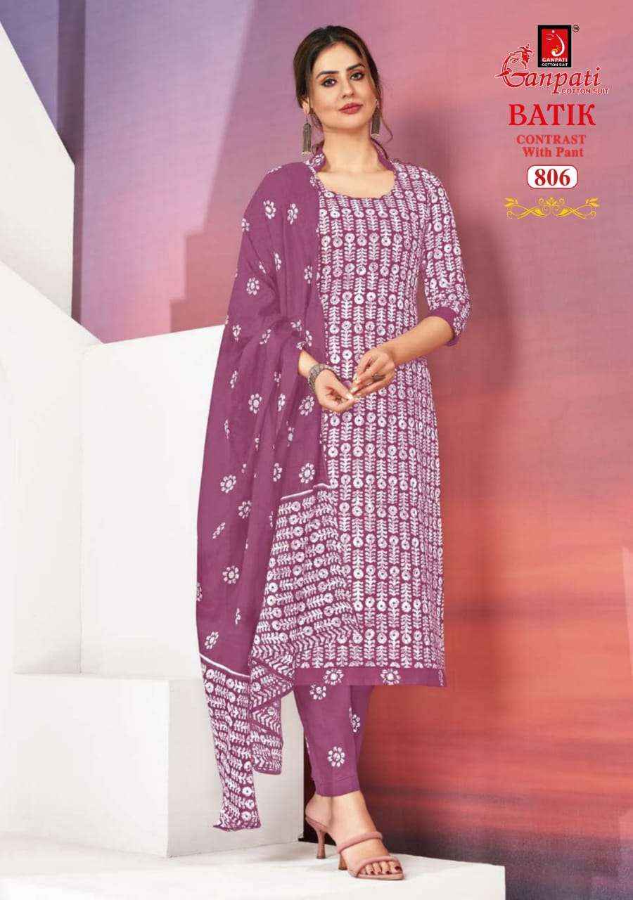 Ganpati Batik Vol 8 Pure Cotton Readymade Suits ( 15 Pcs Catalog )