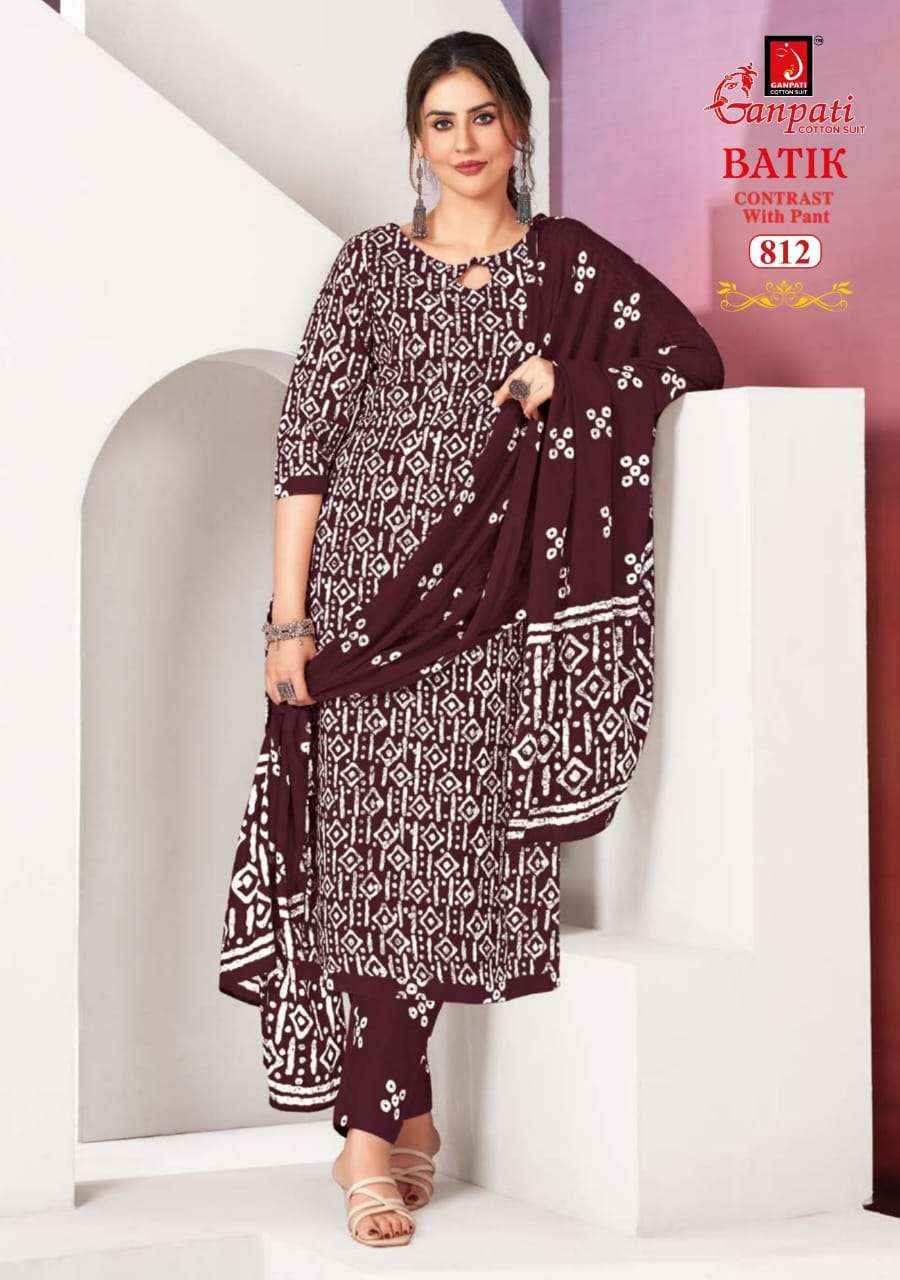 Ganpati Batik Vol 8 Pure Cotton Readymade Suits ( 15 Pcs Catalog )