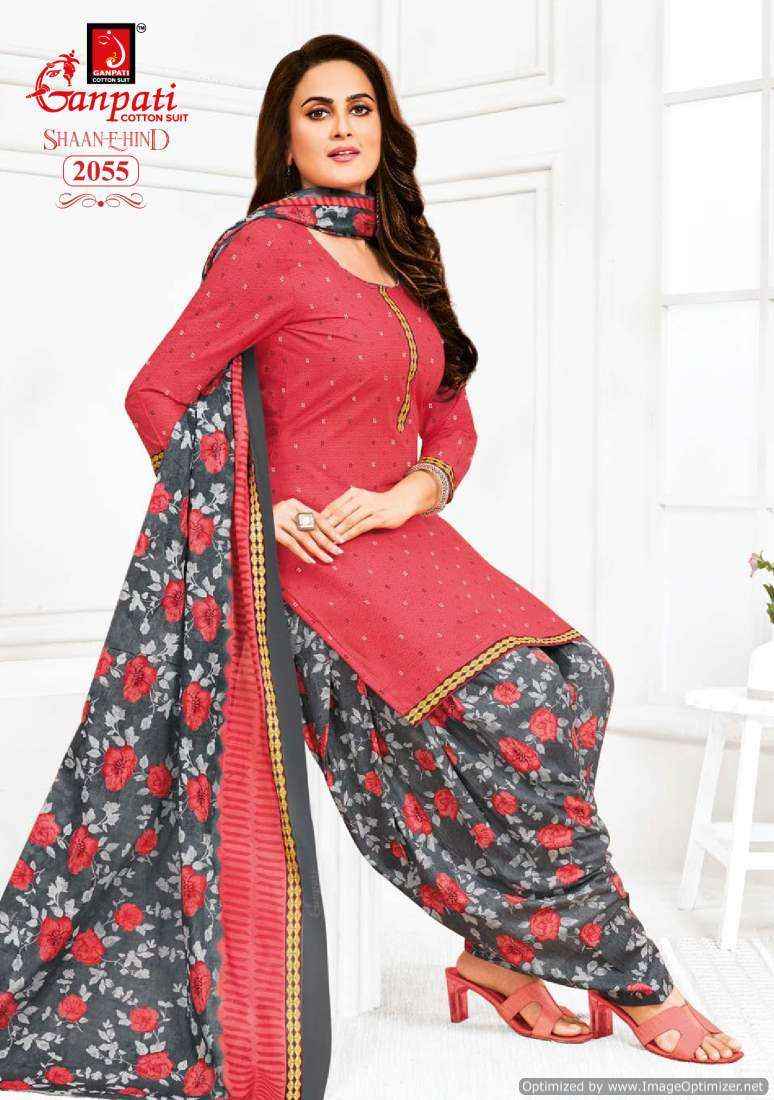 Ganpati Cotton Shaan E Hind Vol 9 Unstitched Material (15 pcs Catalog )