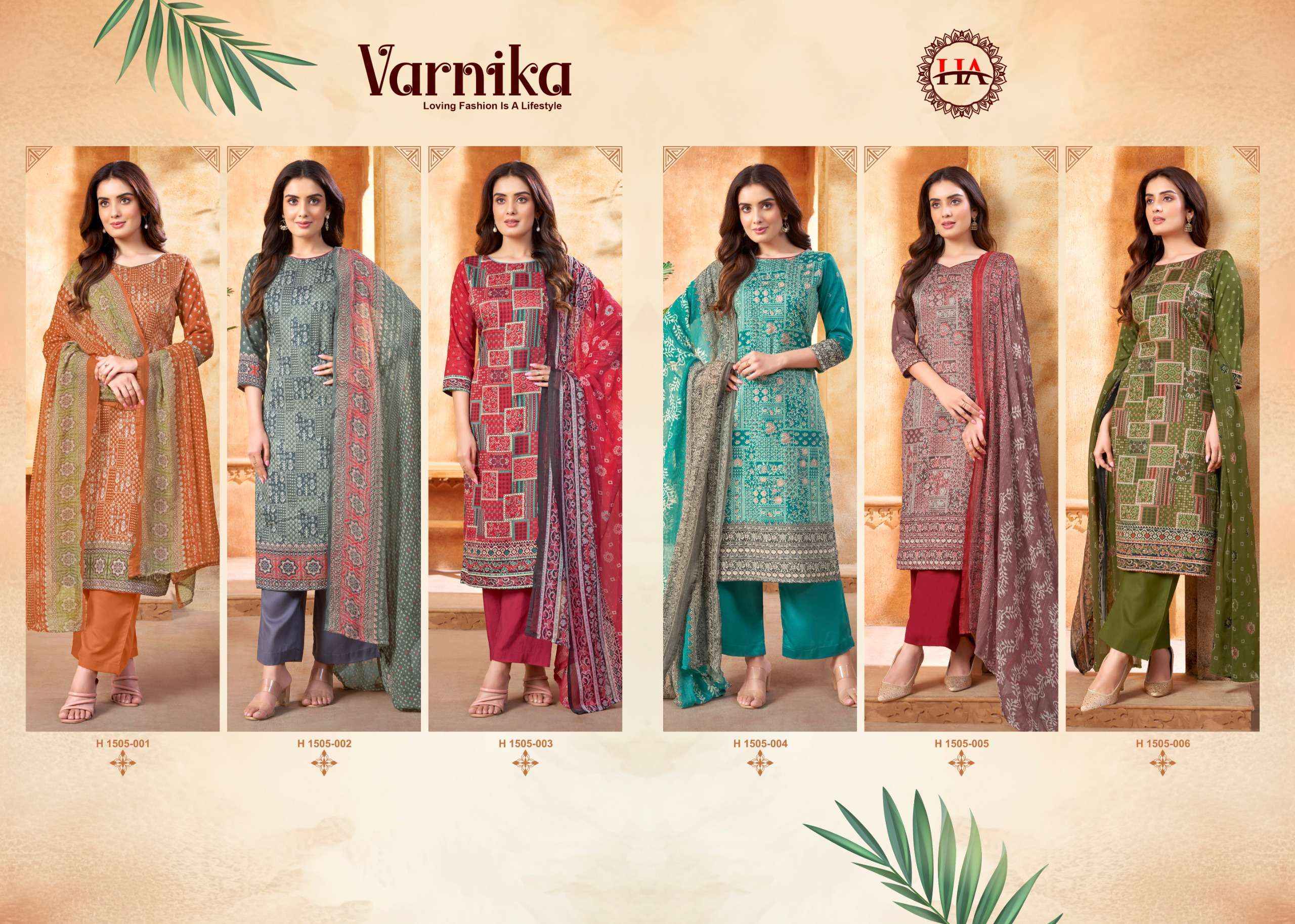 HARSHIT FASHION HUB VARNIKA COTTON  SUITS ( 6 PCS CATALOG )