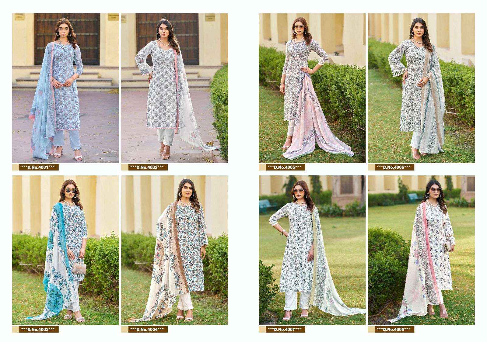 ISHAAL PRINTS KESARIYA VOL 4 SALWAR KAMEEZ ( 8 PCS CATALOG )