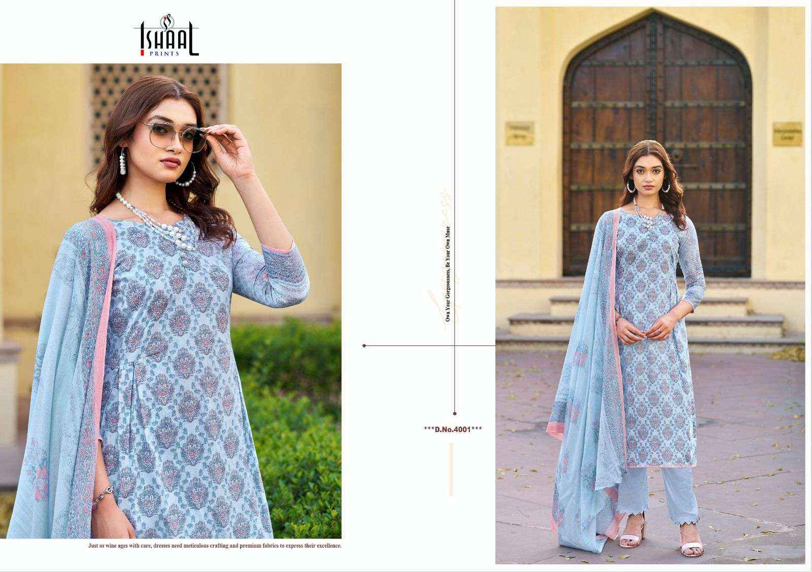 ISHAAL PRINTS KESARIYA VOL 4 SALWAR KAMEEZ ( 8 PCS CATALOG )