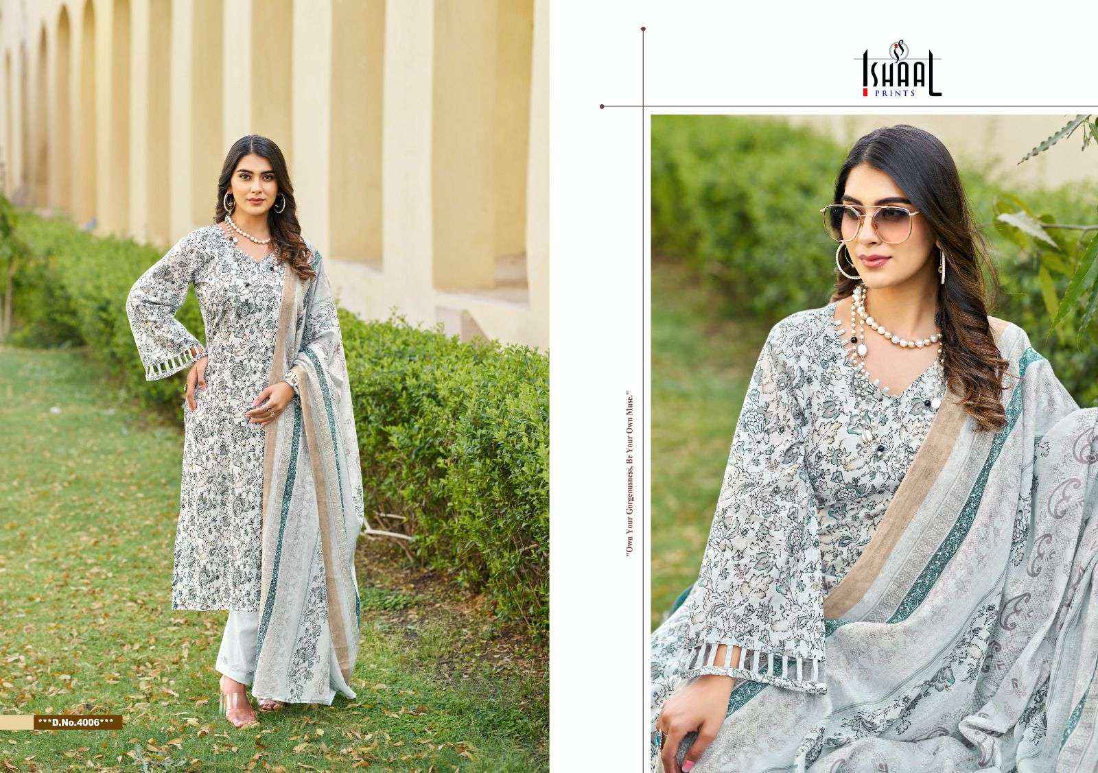 ISHAAL PRINTS KESARIYA VOL 4 SALWAR KAMEEZ ( 8 PCS CATALOG )