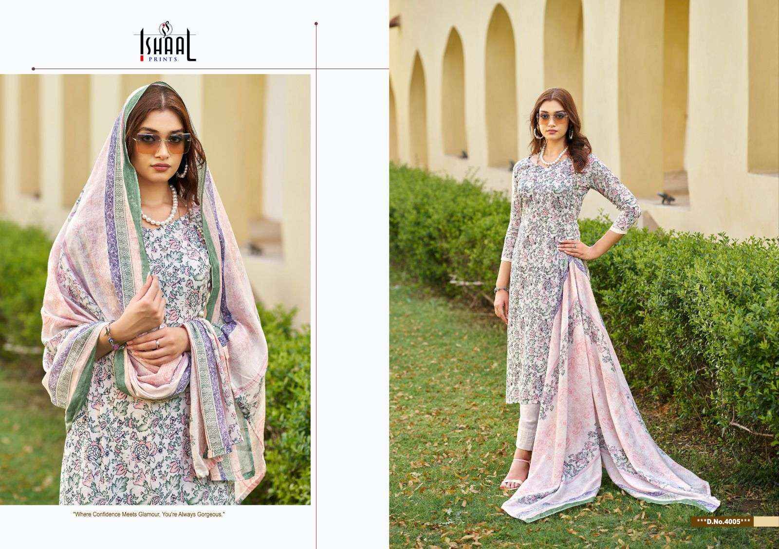 ISHAAL PRINTS KESARIYA VOL 4 SALWAR KAMEEZ ( 8 PCS CATALOG )