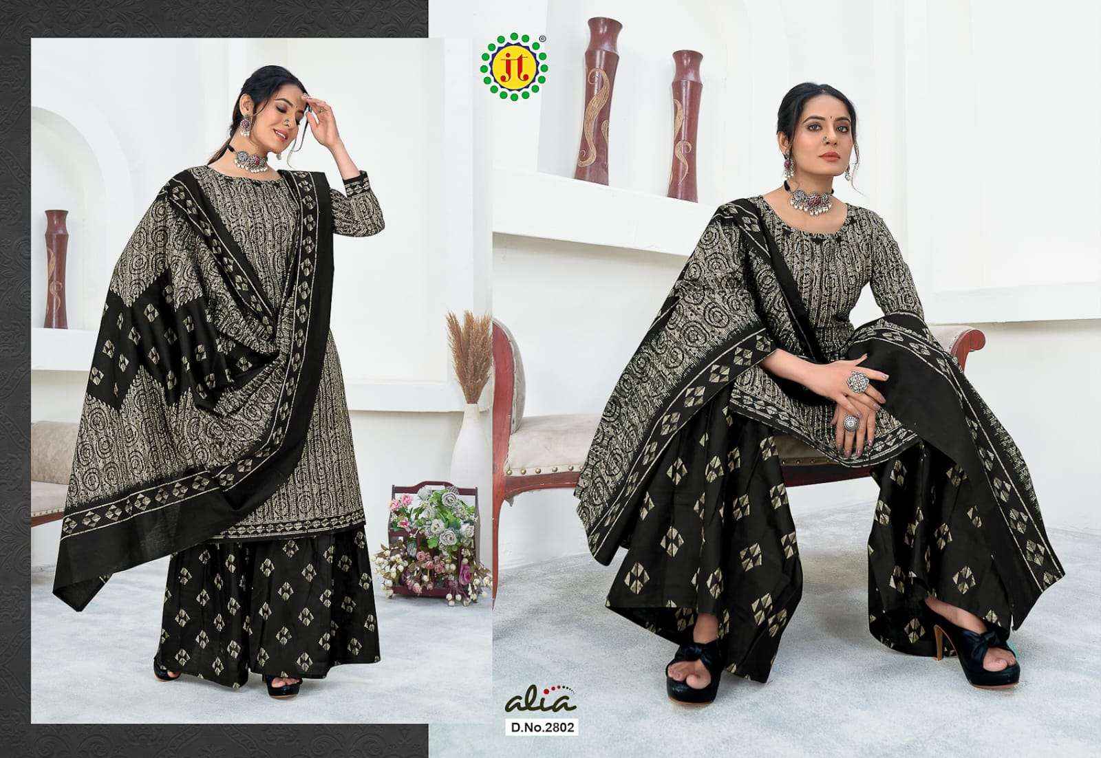 JT ALIA VOL 28 COTTON DRESS MATERIAL ( 15 pcs CATALOG )