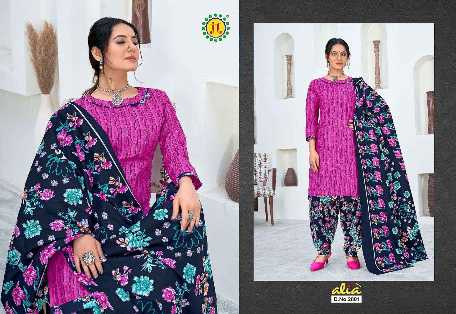 JT ALIA VOL 28 COTTON DRESS MATERIAL ( 15 pcs CATALOG )