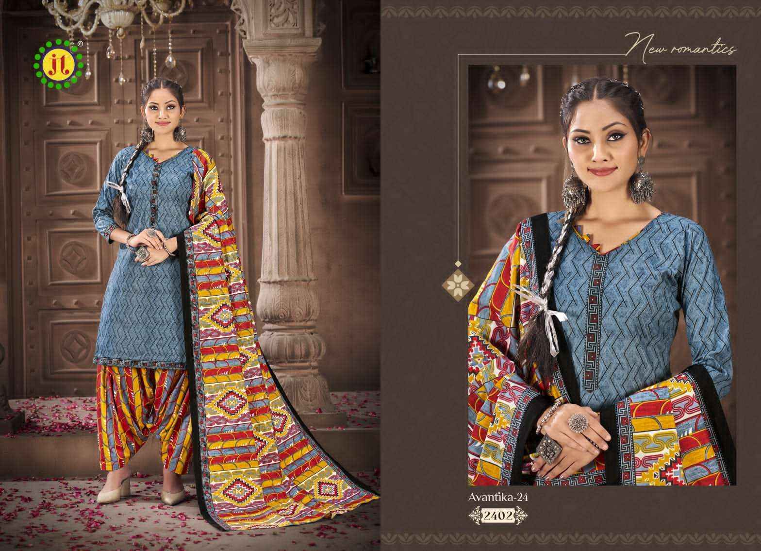 JT AVANTIKA VOL 24 COTTON DRESS MATERIAL ( 10 pcs catalog )