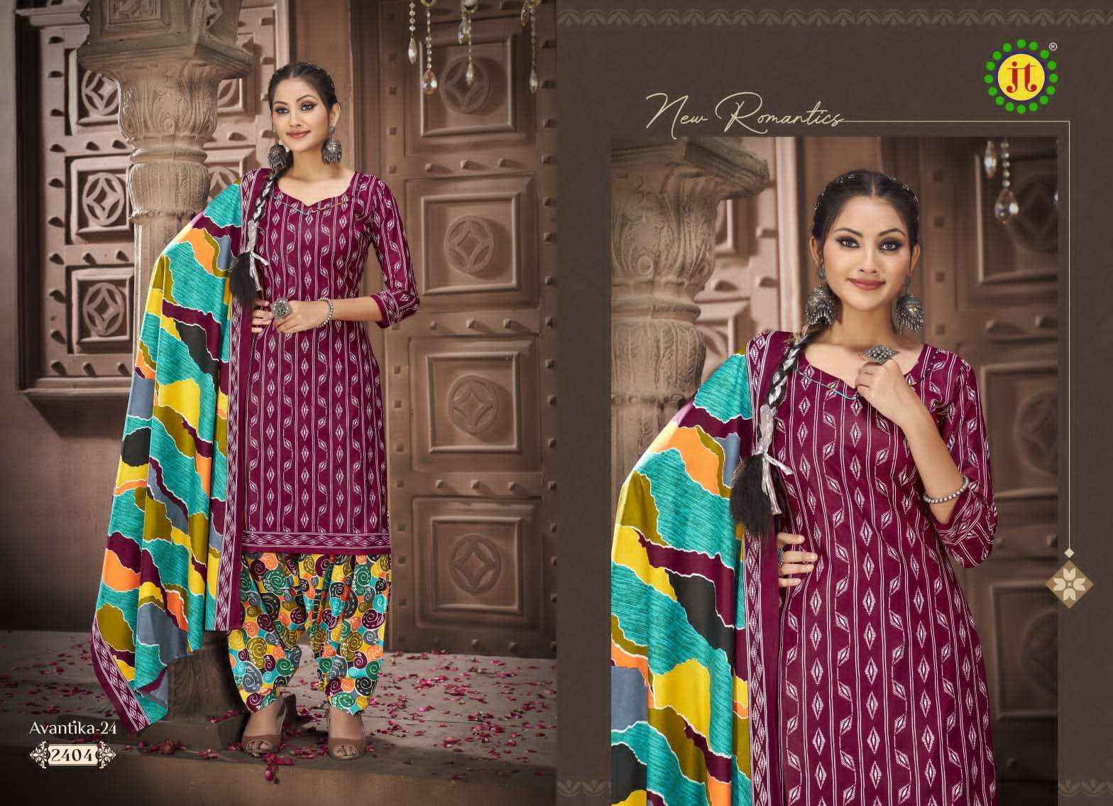 JT AVANTIKA VOL 24 COTTON DRESS MATERIAL ( 10 pcs catalog )