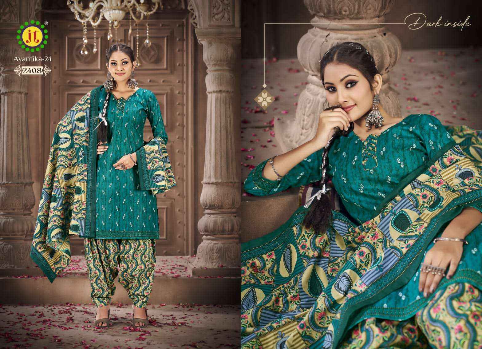 JT AVANTIKA VOL 24 COTTON DRESS MATERIAL ( 10 pcs catalog )