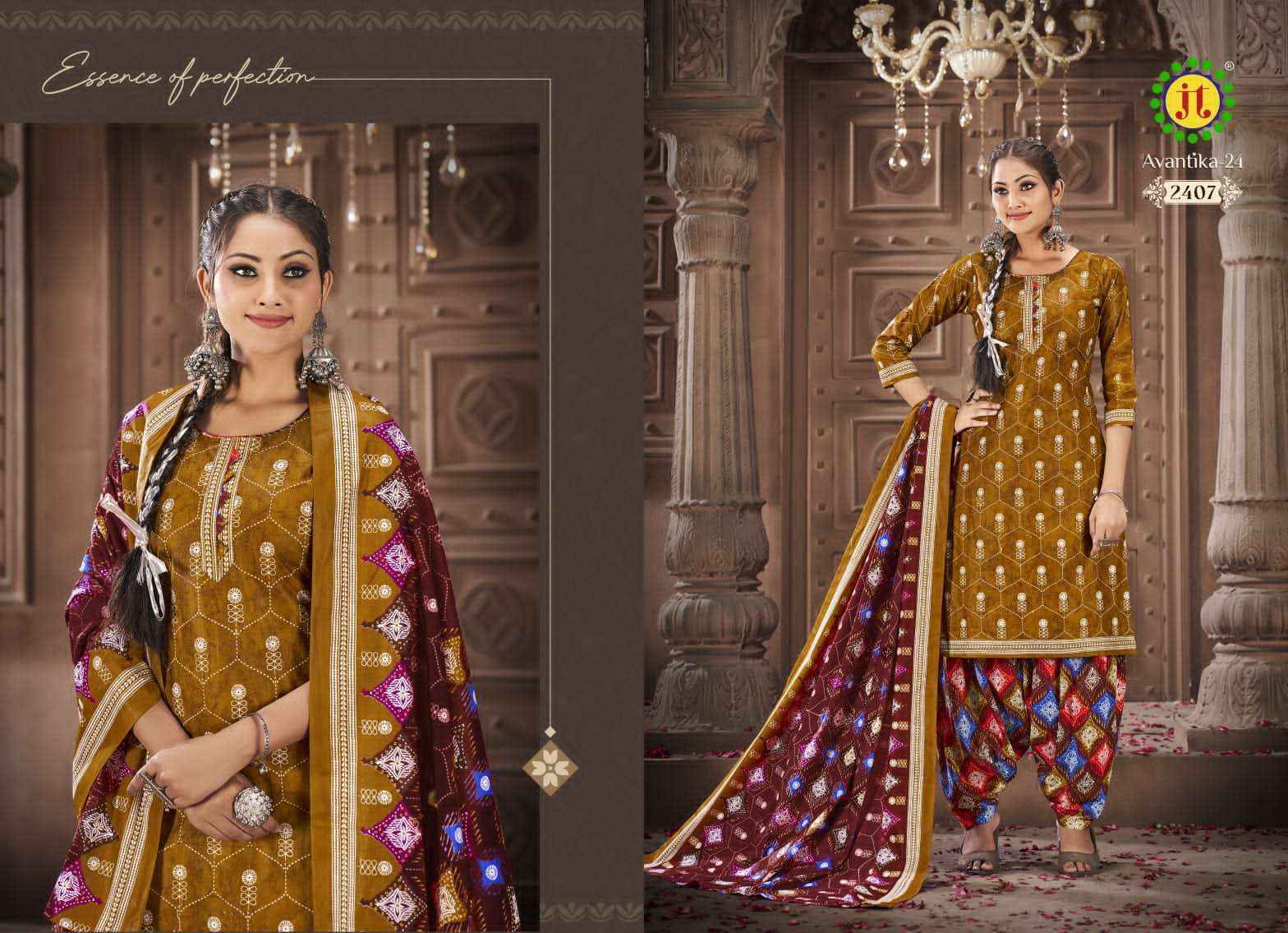 JT AVANTIKA VOL 24 COTTON DRESS MATERIAL ( 10 pcs catalog )