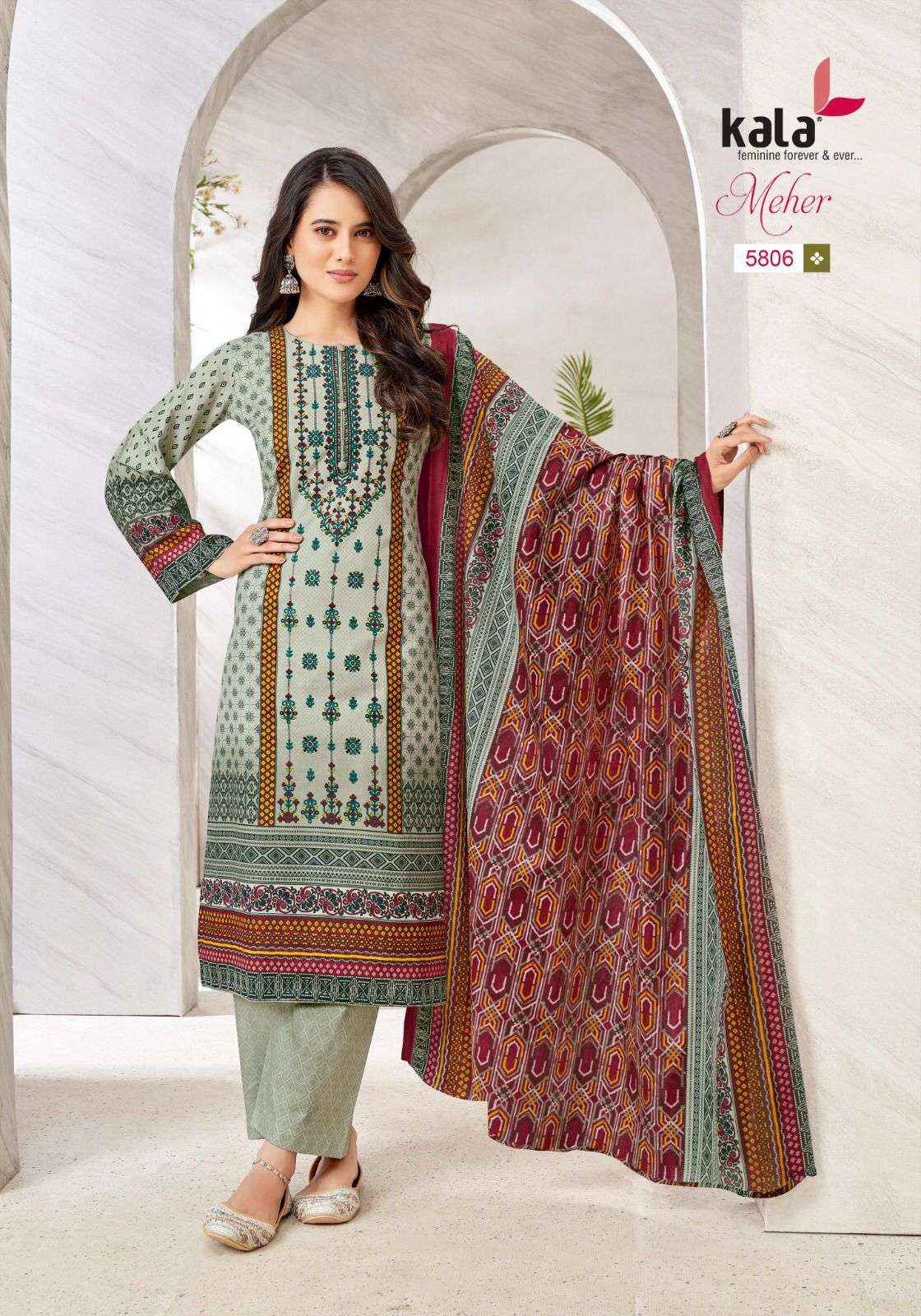 KALA FASHION MEHER VOL 10 SALWAR KAMEEZ ( 12 PCS CATALOG )