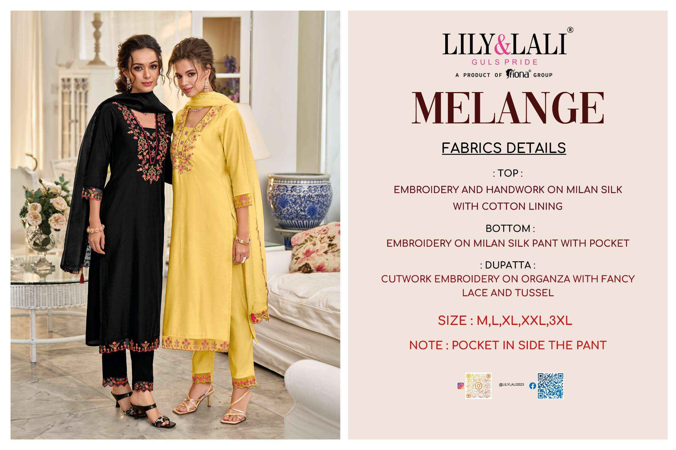 LILY AND LALI MELANGE DESIGNER PARTY WEAR SUIT ( 6 PCS CATALOG )