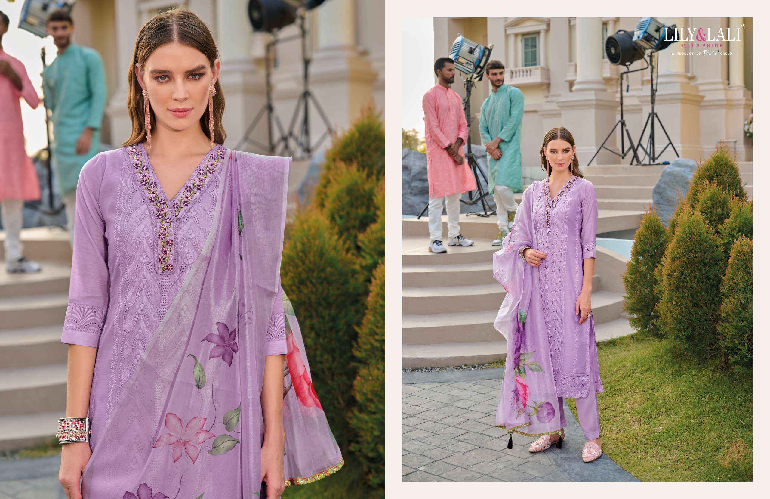 LILY AND LALI ROZAN SCHIFFLI DESIGNER SUIT ( 6 PCS CATALOG )