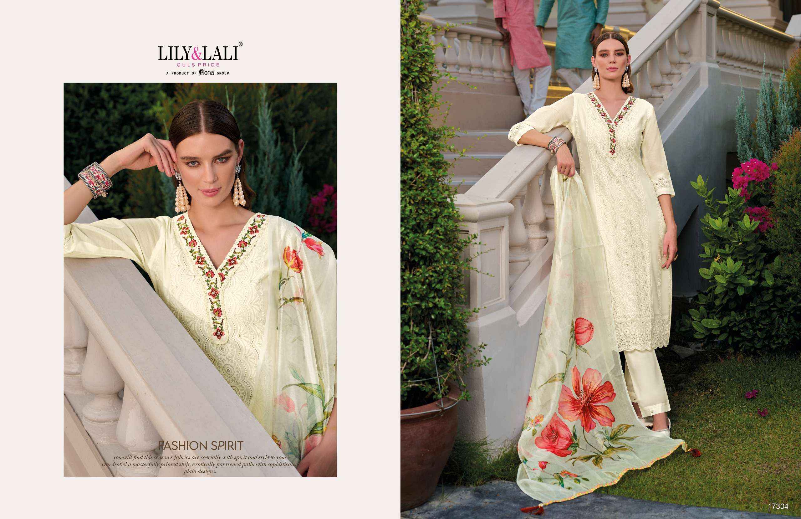 LILY AND LALI ROZAN SCHIFFLI DESIGNER SUIT ( 6 PCS CATALOG )