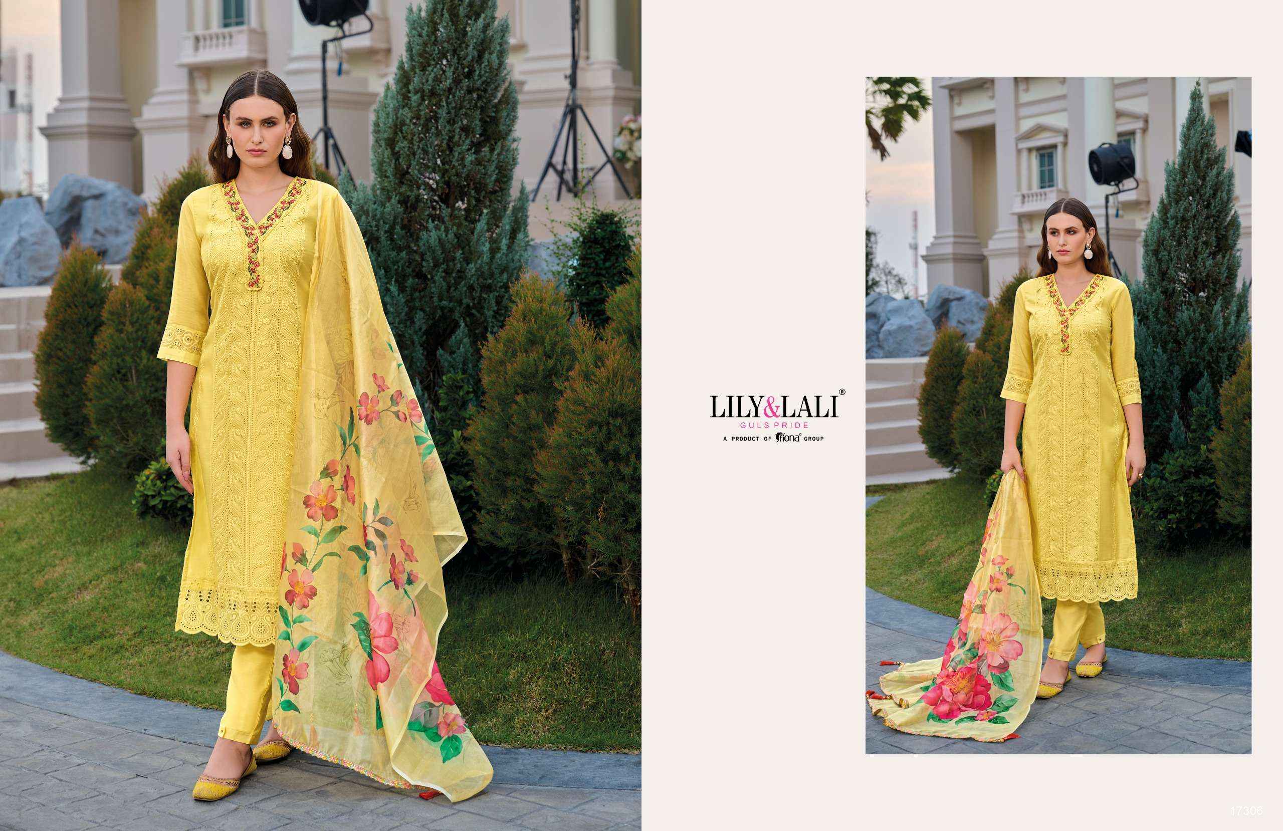 LILY AND LALI ROZAN SCHIFFLI DESIGNER SUIT ( 6 PCS CATALOG )