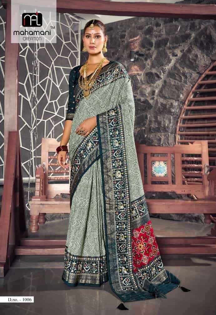 Mahamani Vivanta 1001 To 1006 Fancy Designer Dola Silk Saree Catalog Buy Online  (6 pcs catalog )