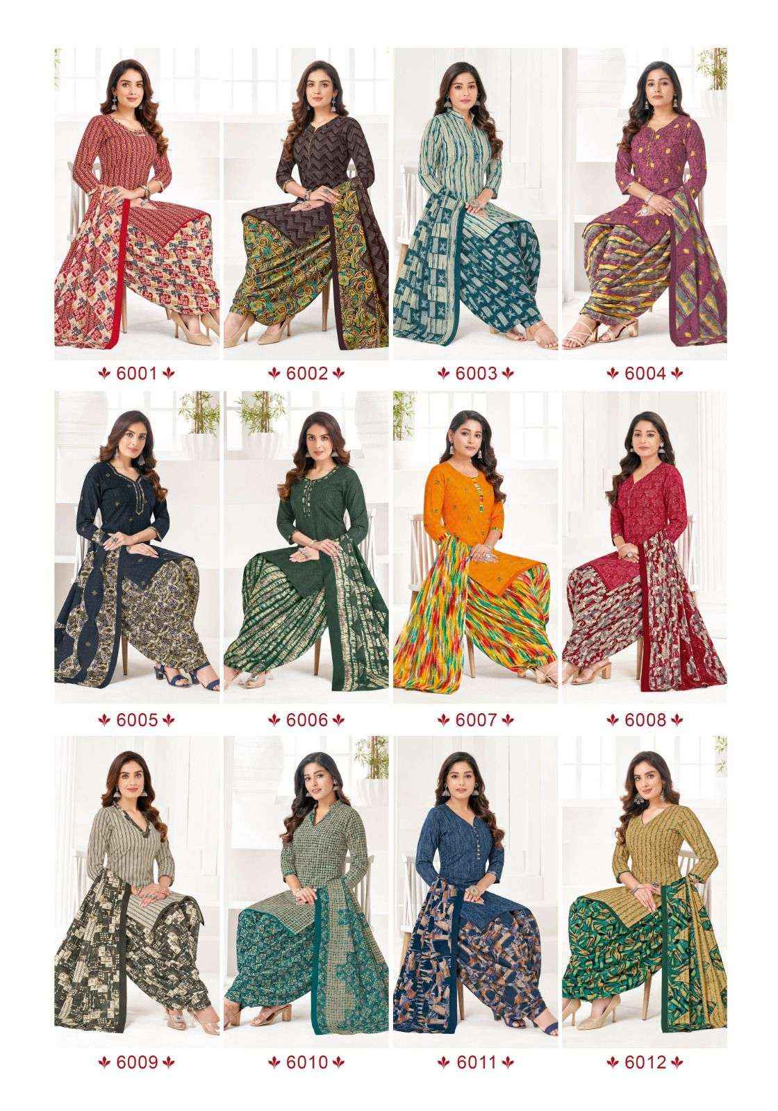 MFC SHILPA PATIYALA VOL 6 PURE COTTON SALWAR SUITS ( 12 PCS CATALOG )