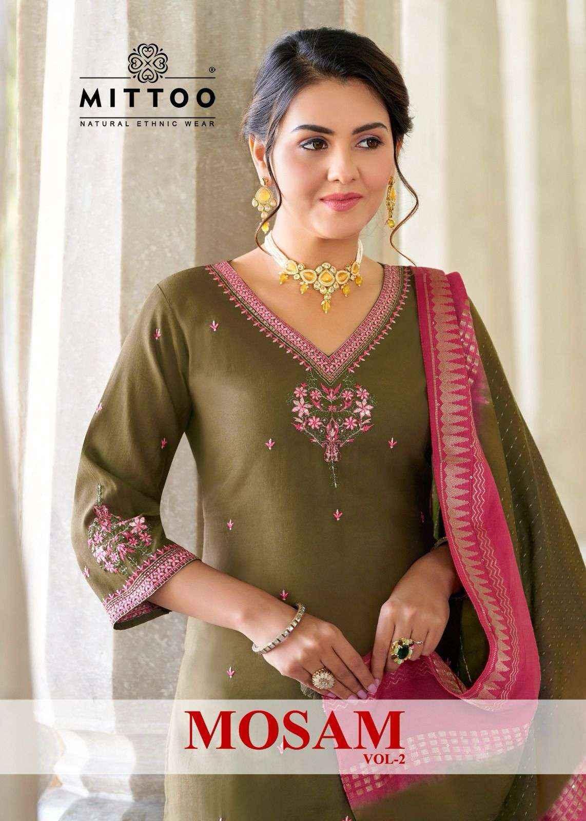 MITTOO MOSAM VOL 2 VISCOSE DESIGNER KURTI COMBO SET ( 6 PCS CATALOG )