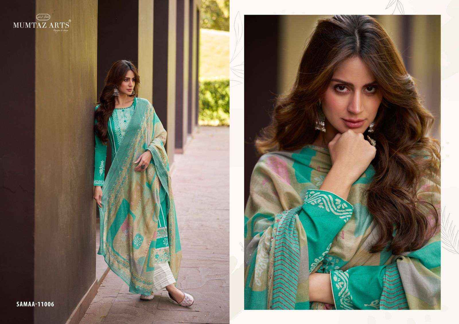 MUMTAZ ARTS SAMAA LAWN COTTON DRESS MATERIAL ( 6 PCS CATALOG )