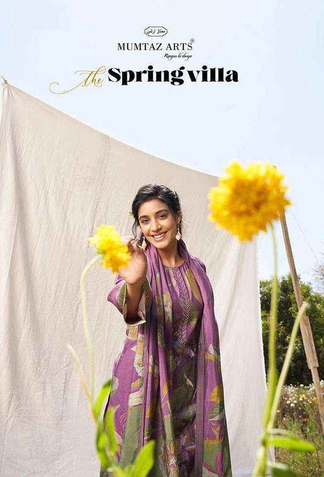 MUMTAZ ARTS SPRING VILLA DRESS MATERIL ( 4 PCS CATALOG )