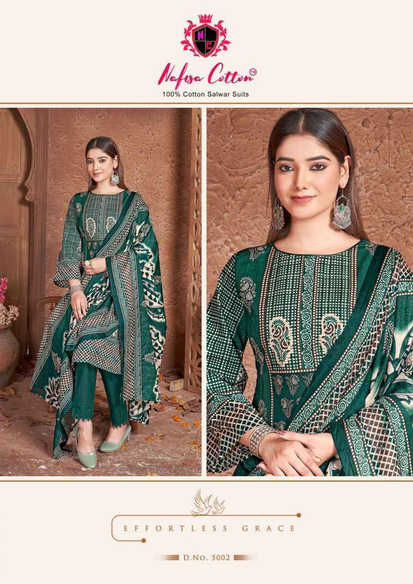 Nafisa Cotton Esra Karachi Vol-5 Cotton Dress Material 6 Pc Catalog