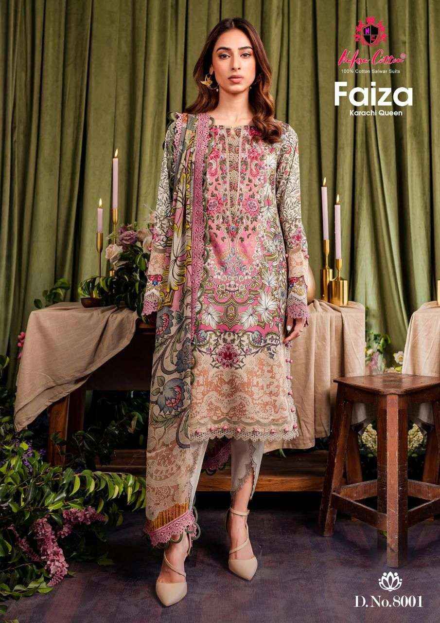 NAFISA COTTON FAIZA KARACHI QUEEN VOL 8 COTTON PAKISTANI SUIT ( 6 PCS CATALOG )