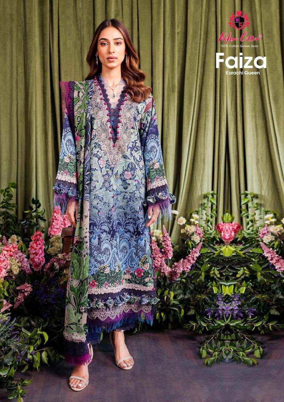 NAFISA COTTON FAIZA KARACHI QUEEN VOL 8 COTTON PAKISTANI SUIT ( 6 PCS CATALOG )