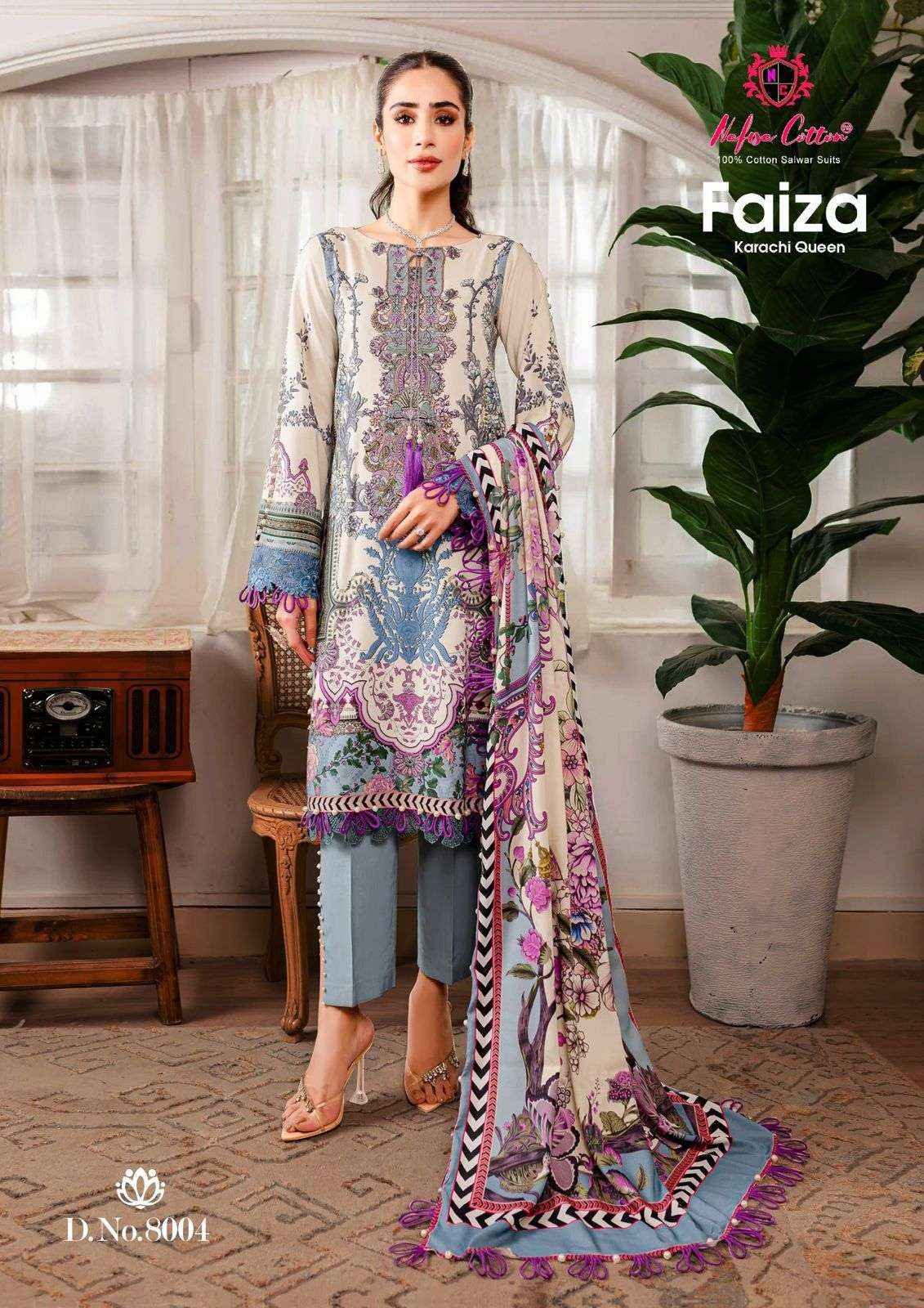 NAFISA COTTON FAIZA KARACHI QUEEN VOL 8 COTTON PAKISTANI SUIT ( 6 PCS CATALOG )