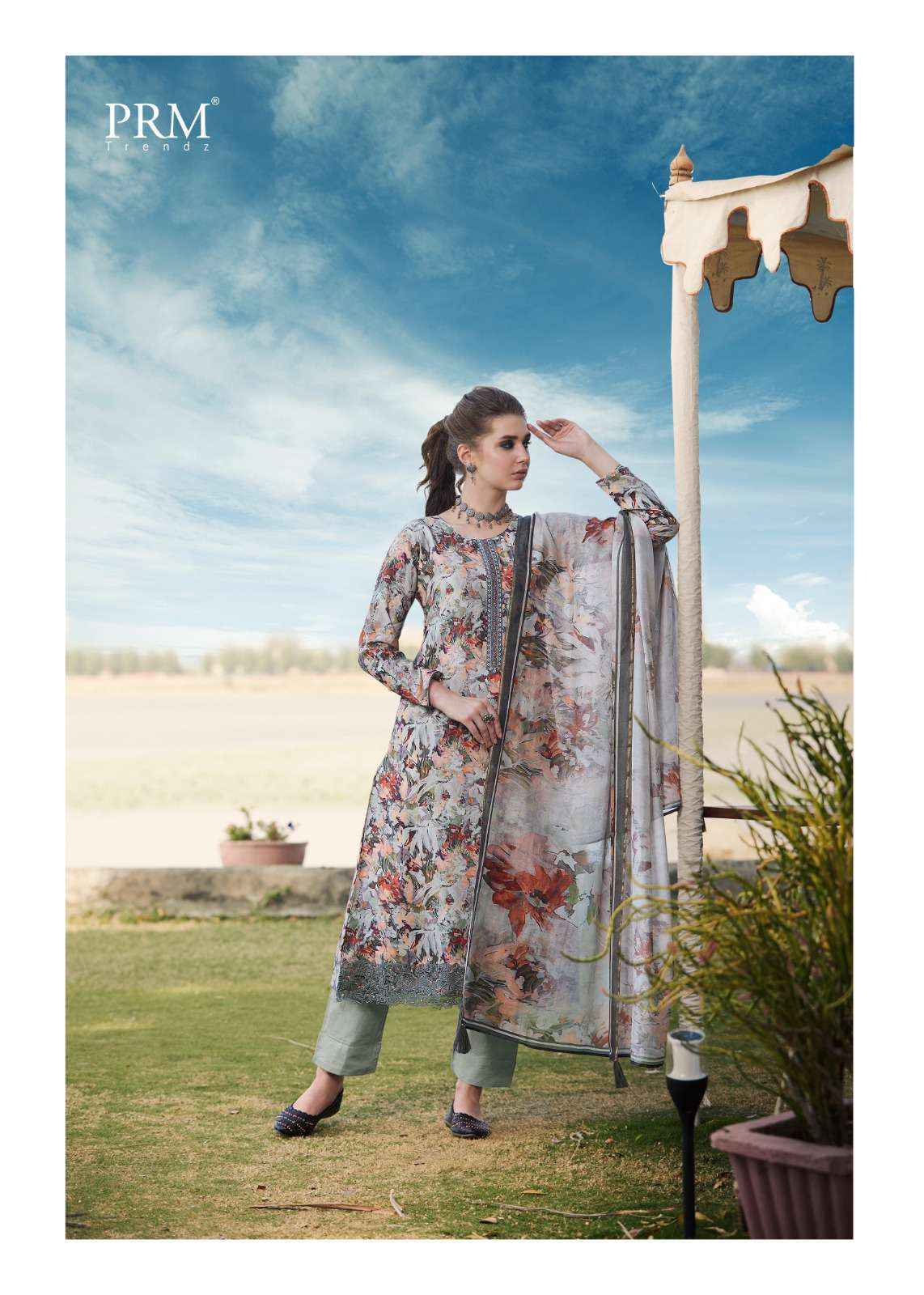 Prm Trends Inaaya Festival Collection Muslin Suit New Designs (8 pcs catalog)