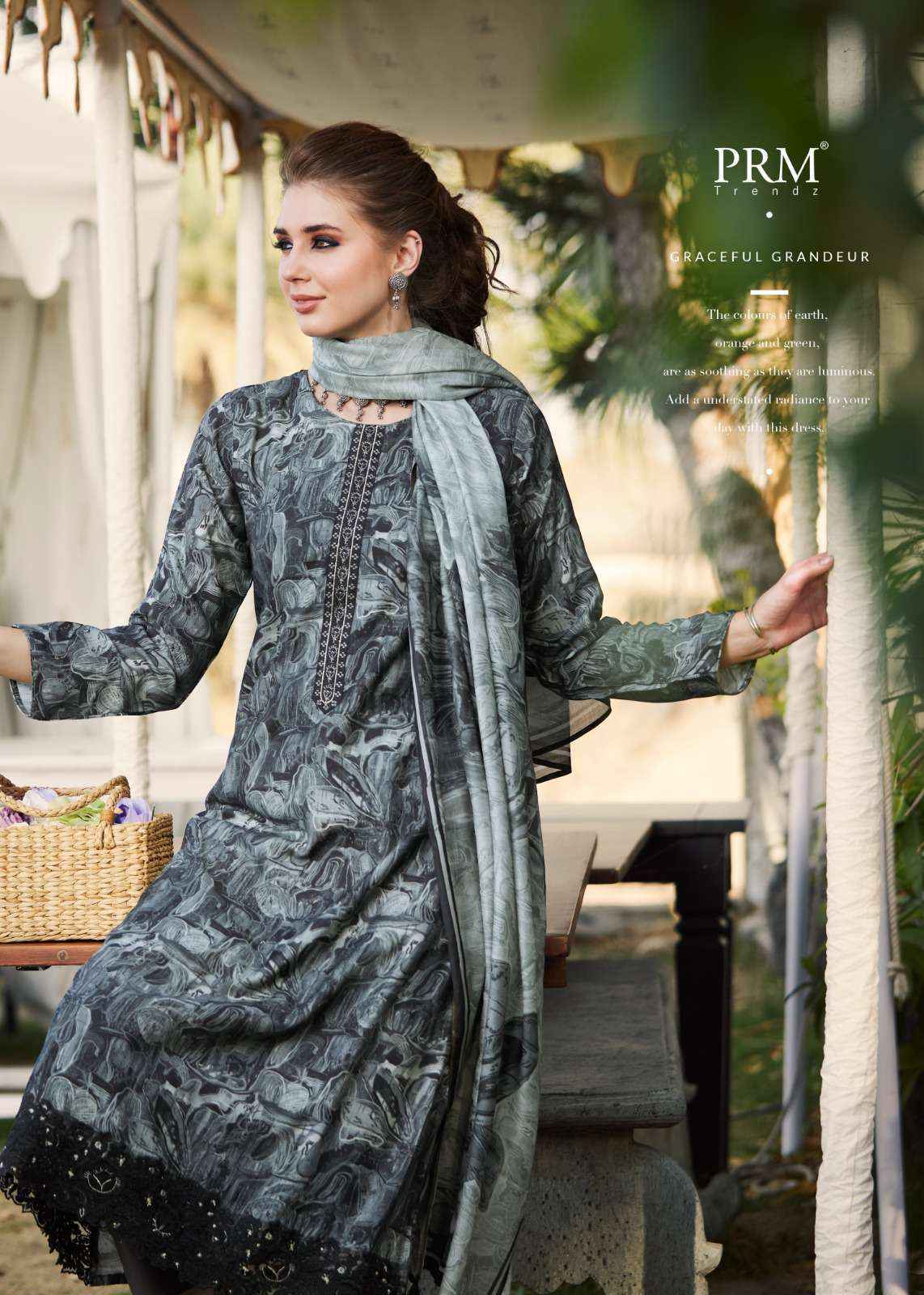 Prm Trends Inaaya Festival Collection Muslin Suit New Designs (8 pcs catalog)