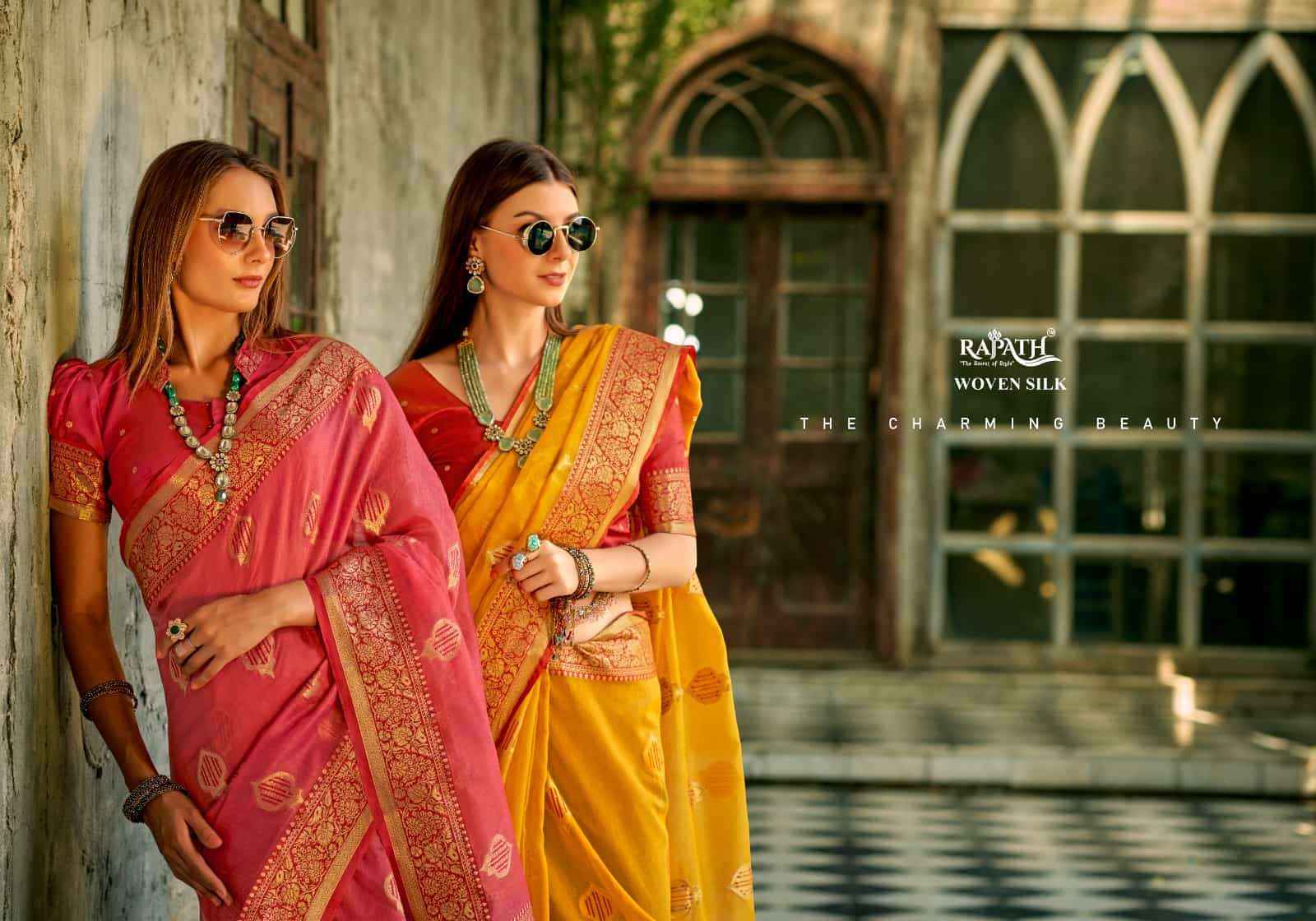 Rajpath Zilmil Silk 390001 To 390006 Party Wear Style Designer Silk Saree Wholesalers (6 pcs catalog )