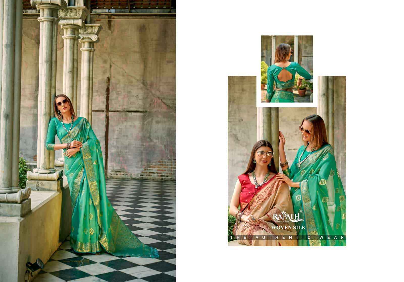 Rajpath Zilmil Silk 390001 To 390006 Party Wear Style Designer Silk Saree Wholesalers (6 pcs catalog )