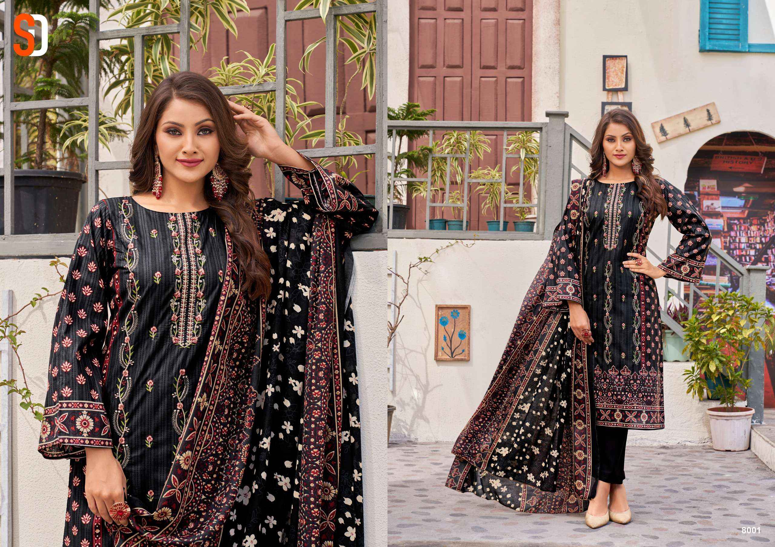 SHRADDHA DESIGNER BIN SAEED VOL 8 DRESS MATERIAL ( 6 PCS CATALOG )