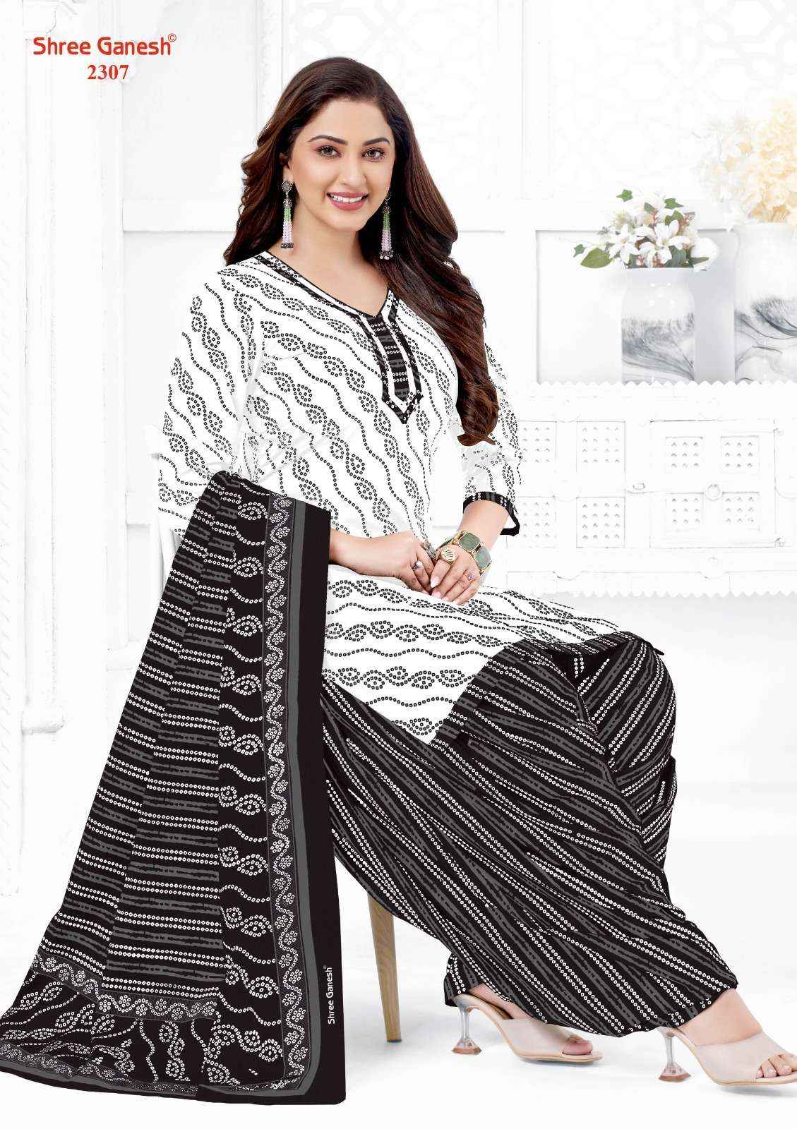 SHREE GANESH WHITE & BLACK VOL 3 COTTON PATIYALA SUITS ( 8 PCS CATALOG )