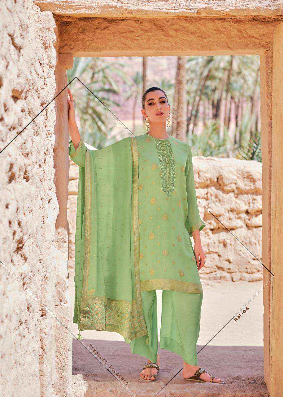 Varsha Rhea Latest Catalog Chinon Festive Wear Dress Catalog Suppliers (5 pcs catalog )