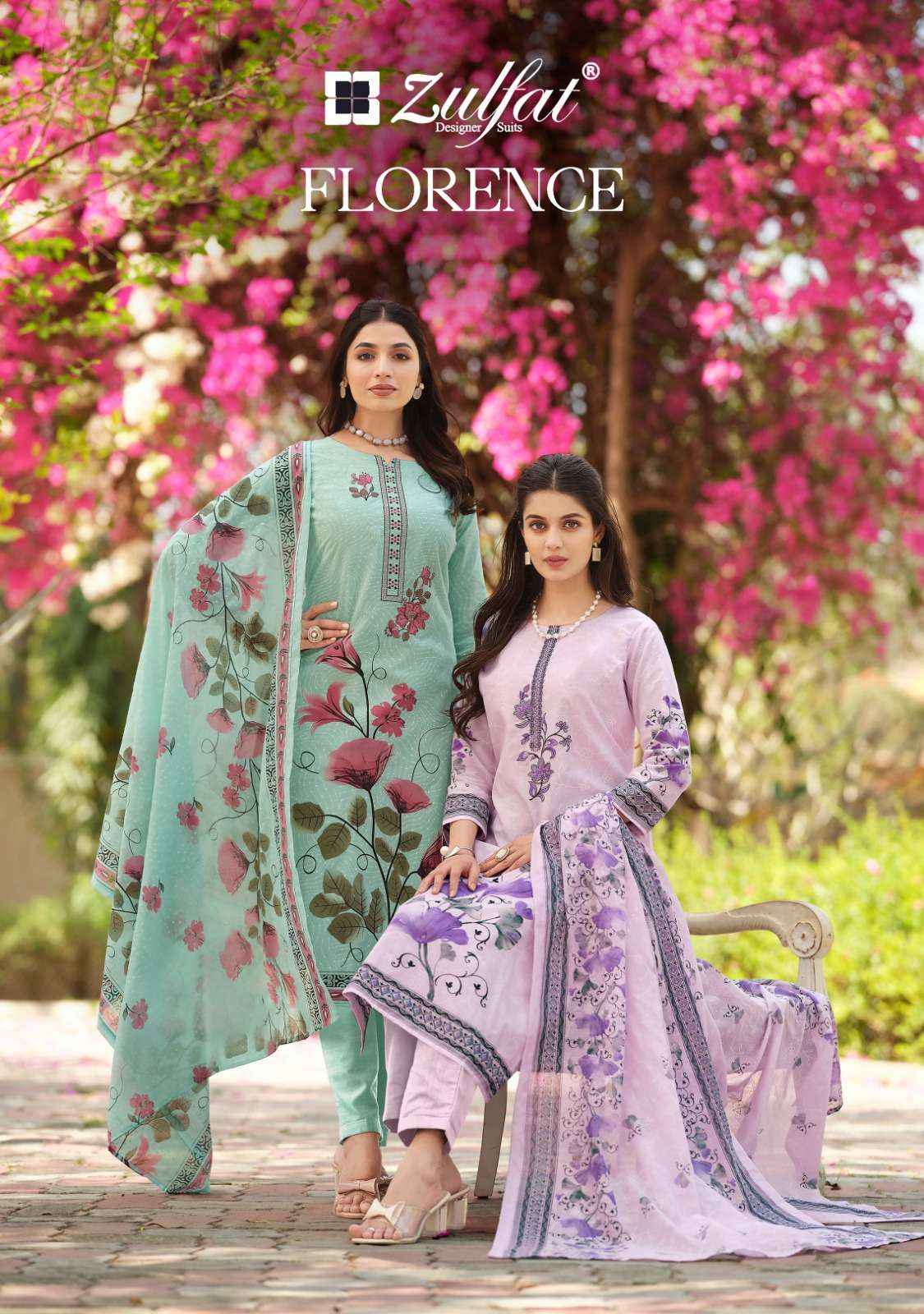ZULFAT DESIGNER FLORENCE COTTON SALWAR KAMEEZ ( 8 PCS CATALOG )