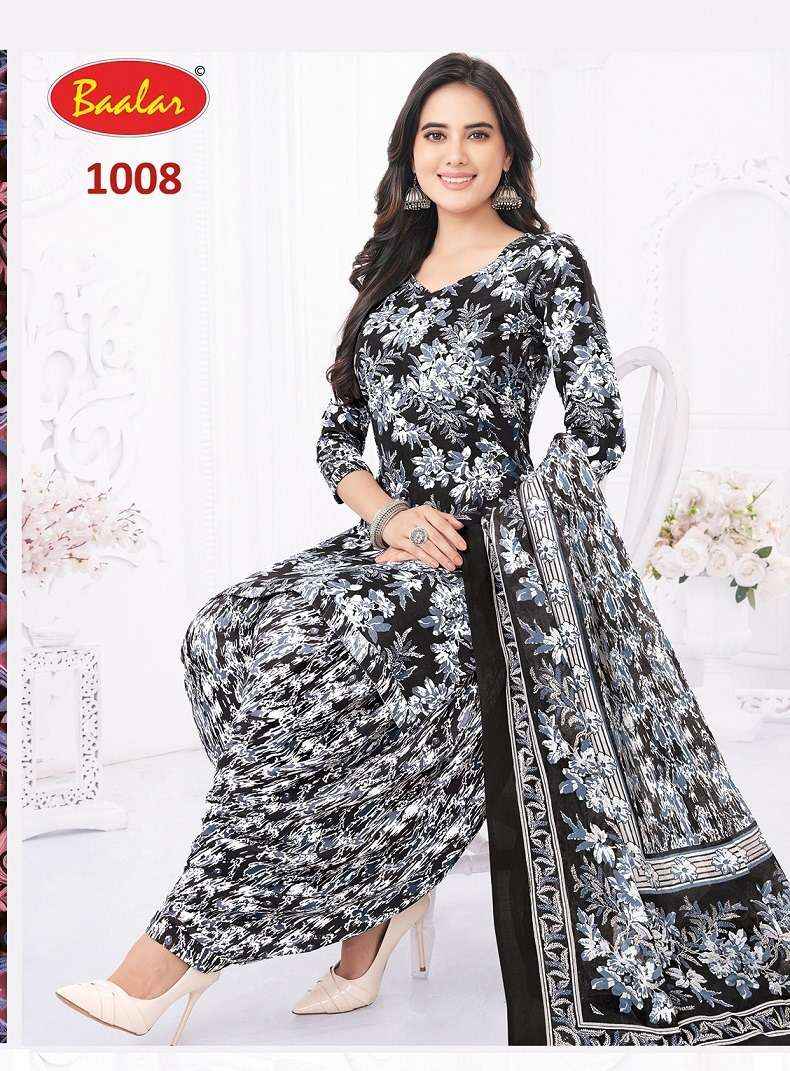 Baalar Colors Black And White Vol 1 Unstitch Cotton Suit Catalog ( 6 pcs catalog )