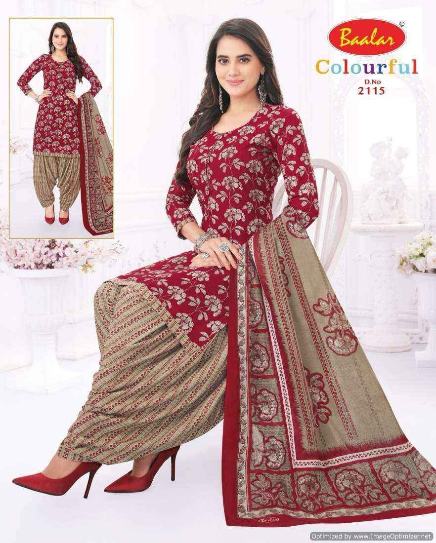 Baalar Colourful Vol 21 Pure Cotton Salwar Suits Online Shopping ( 36 Pcs Catalog )