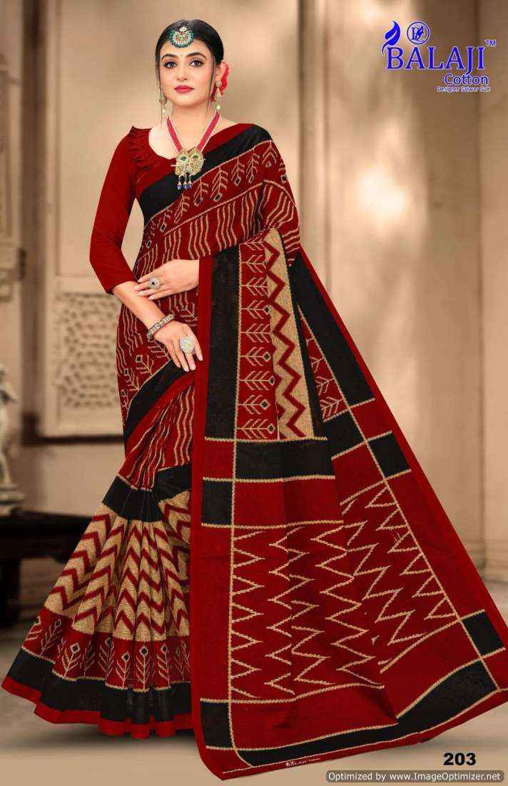 Balaji Cotton Ikkat Masleen Vol 2 Fancy Cotton Dark Colors Saree Suppliers ( 10 pcs catalog )