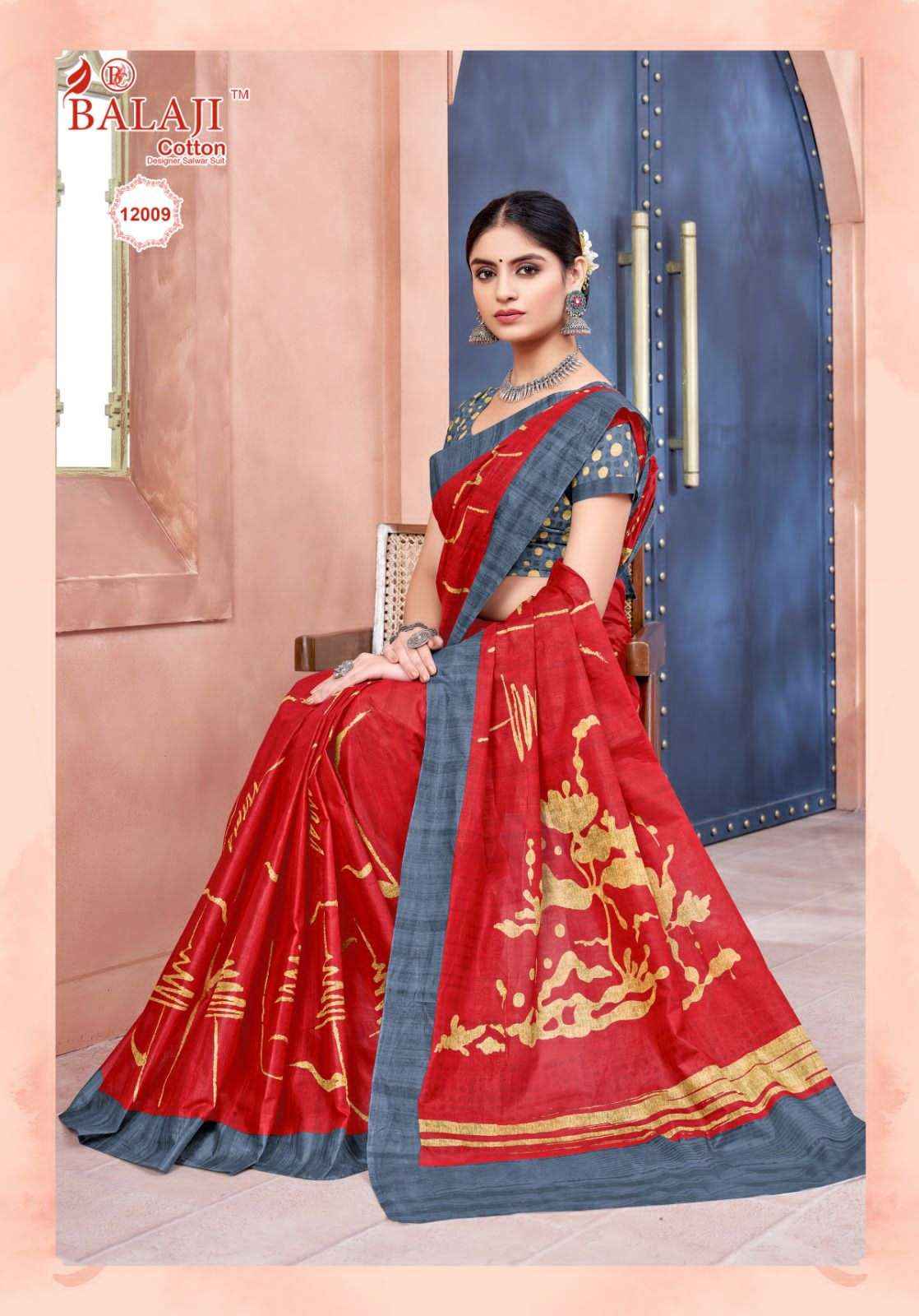 BALAJI COTTON LEELAVATHI VOL 12 SAREE ( 20 PCS CATALOG )