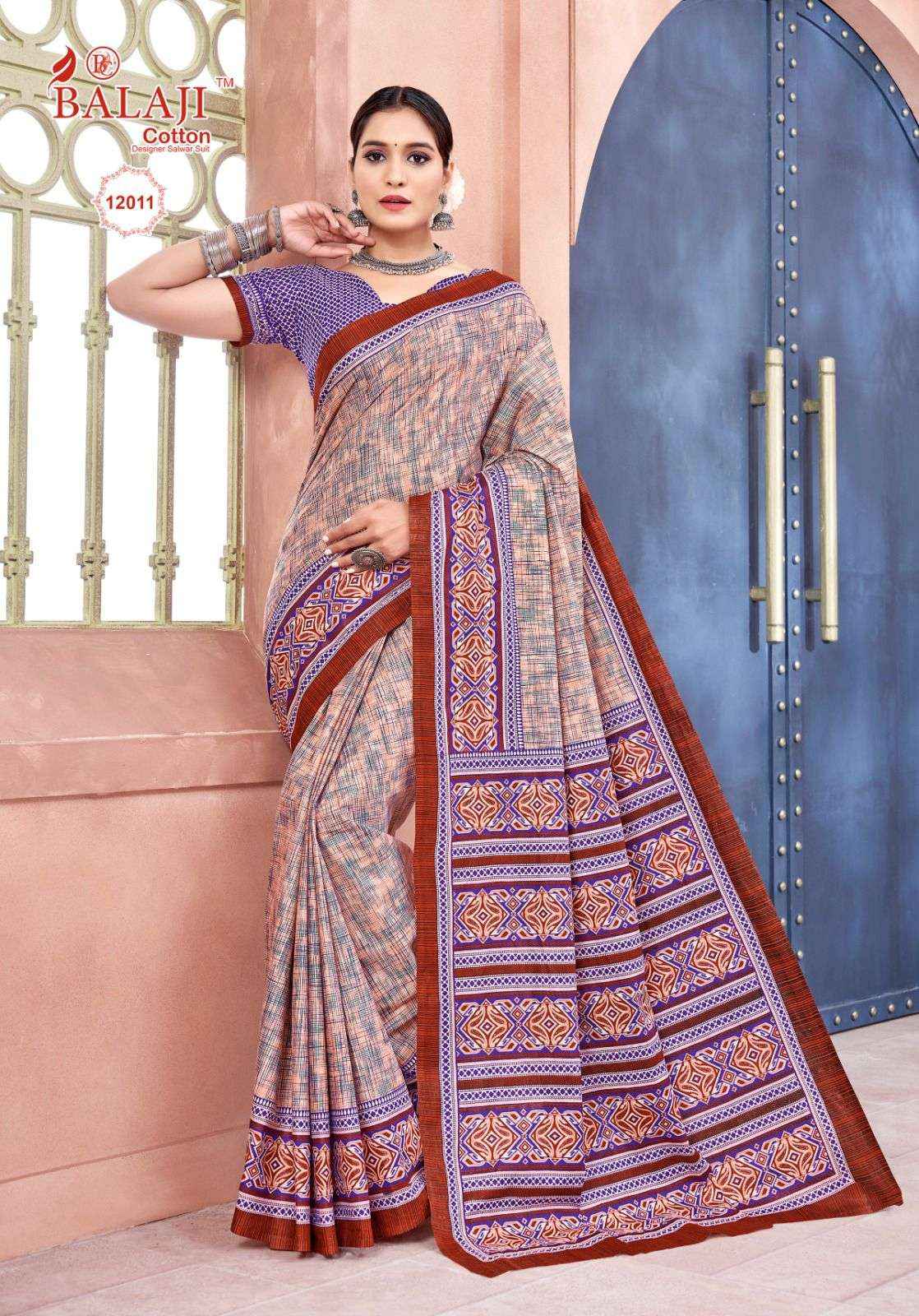 BALAJI COTTON LEELAVATHI VOL 12 SAREE ( 20 PCS CATALOG )