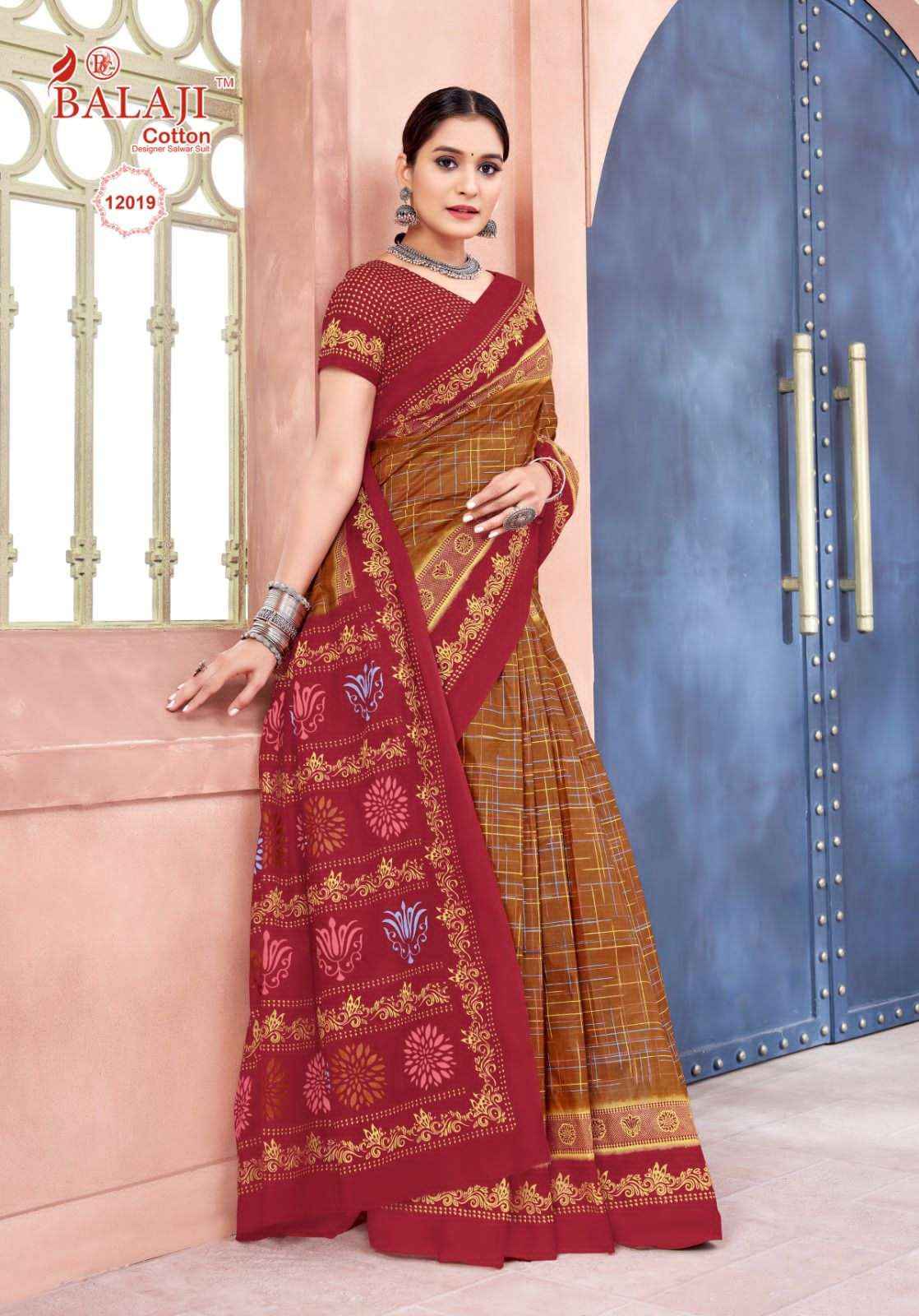 BALAJI COTTON LEELAVATHI VOL 12 SAREE ( 20 PCS CATALOG )