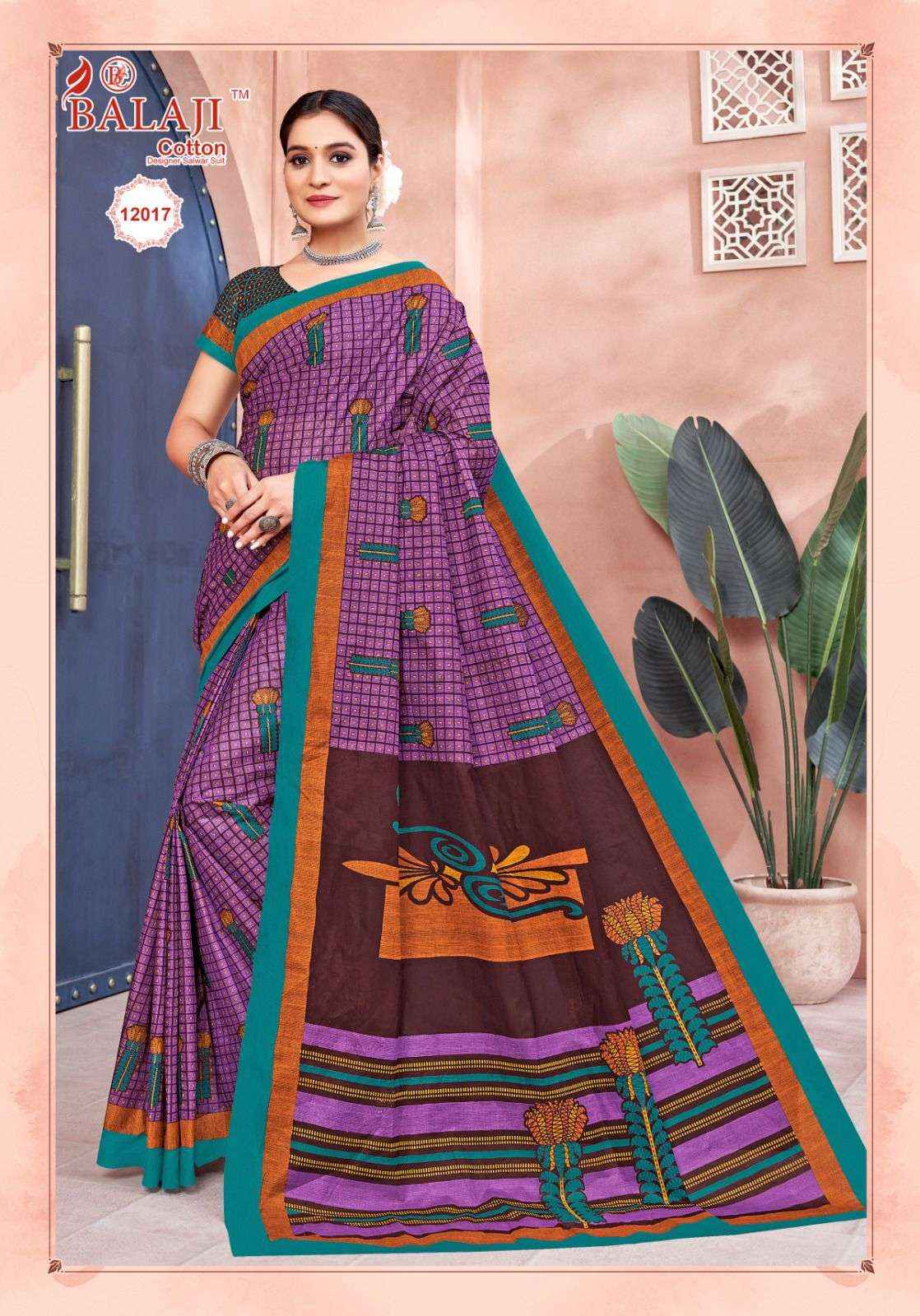 BALAJI COTTON LEELAVATHI VOL 12 SAREE ( 20 PCS CATALOG )